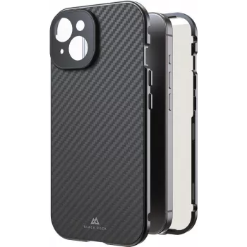 Black Rock Cover 360° Glas voor Apple iPhone 15, echt carbon 00221252