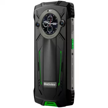Blackview BV8200 rugged 4G LTE smartphone 6.5 inch FHD+ 120Hz, 1.3 inch secundair display, 12GB RAM, 256GB opslag, 8800mAh accu, 50MP+13MP camera's achter, 32MP camera voor, IP68/IP69K/MIL-STD-810H, NFC, vingerafdruk, groen