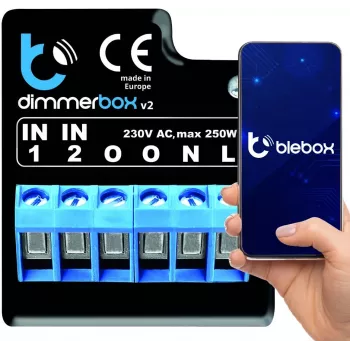 BLEBOX DimmerBox WiFi slimme dimmermodule 230V 250W voor dimbare lichtbronnen