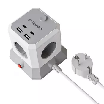 BlitzWolf BW-EC1 4xAC 2xUSB-A 2xUSB-C verlengstuk