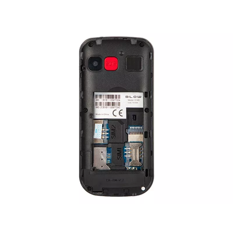 BLOW zwart seniorenmobiel met standaard S18D