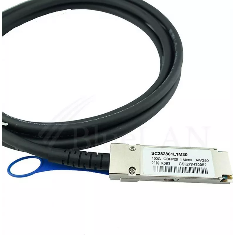 BLUELAN compatibele HPE Aruba R0Z25A Direct Attach-kabel, 100GBASE-CR4, InfiniBand EDR, 30AWG, 1 meter (R0Z25A-BL)