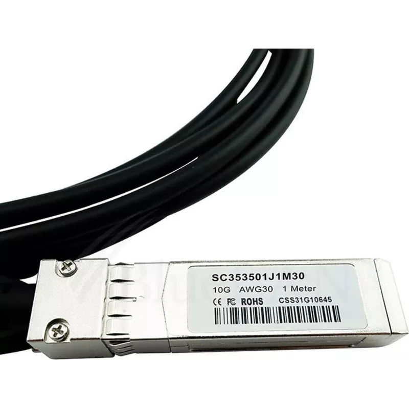 BlueLAN DAC-1M-EX-BL compatibele Emulex DAC-1M-EX SFP+ Direct Attach-kabel 1m zwart