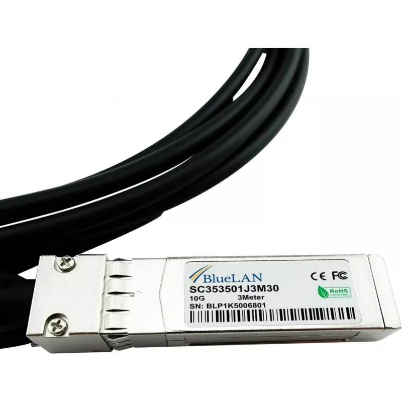 BlueOptics 10GBASE-CR Passieve SFP+ Direct Attach Kabel, 2 meter, industriekwaliteit