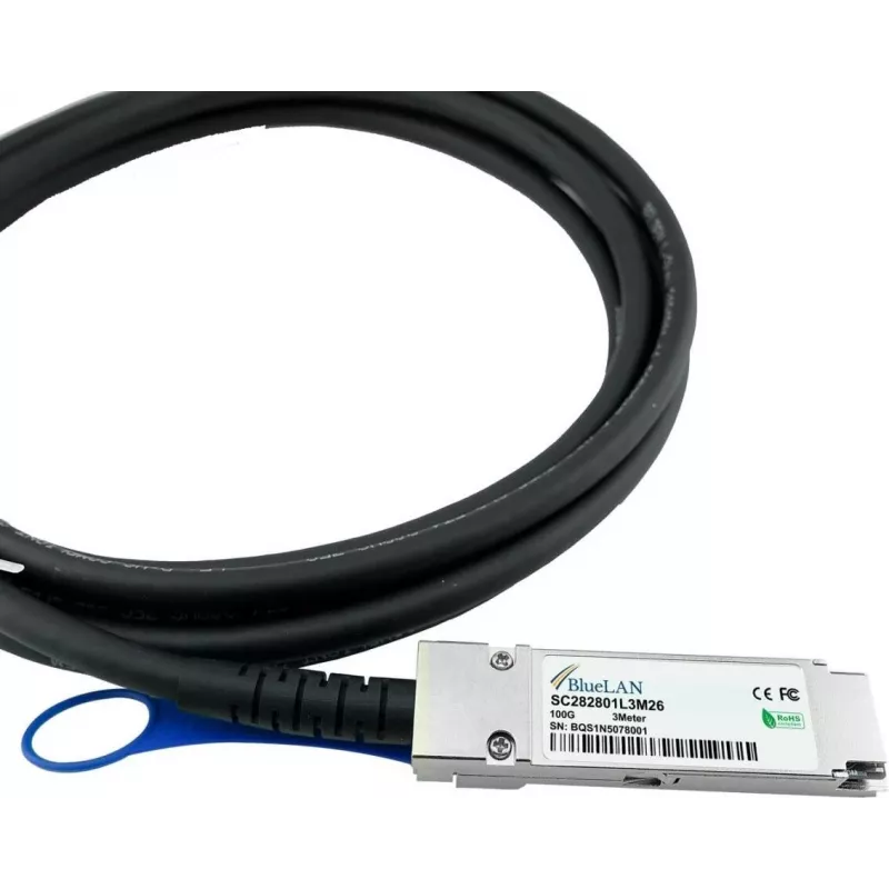 BlueOptics CBL-NTWK-0943-SQ28C10M-BL InfiniBand kabel 10 m QSFP28 oranje