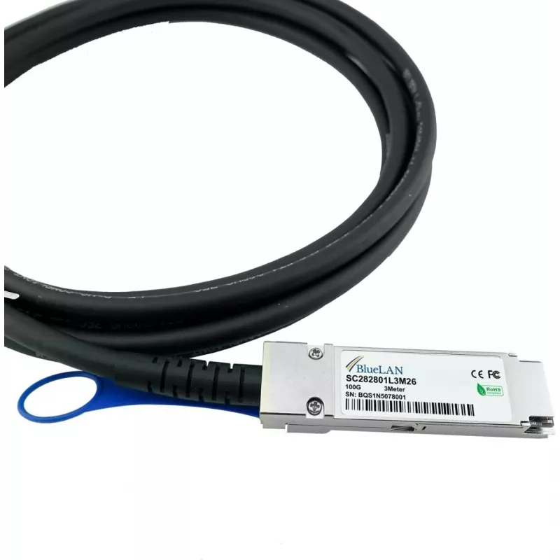 BlueOptics CBL-NTWK-0943-SQ28C10M-BL InfiniBand kabel 10 m QSFP28 oranje
