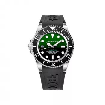 Bobroff BF0002i-BFSTN heren analoog quartz horloge 42mm zwart edelstaal