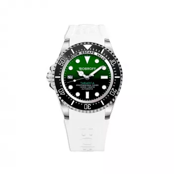 BOBROFF MAN BF0002i-BFSTB 44mm analoog quartz horloge zwart leer