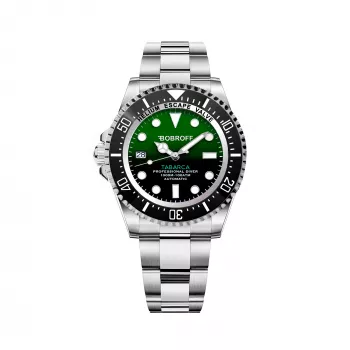 BOBROFF MAN BF0002i quartz analoog polshorloge 42mm zwarte wijzerplaat leren band