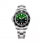 BOBROFF MAN BF0002i quartz analoog polshorloge 42mm zwarte wijzerplaat leren band