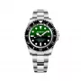 BOBROFF MAN BF0002J1 analoog quartz horloge 44mm zwarte wijzerplaat echt leren band