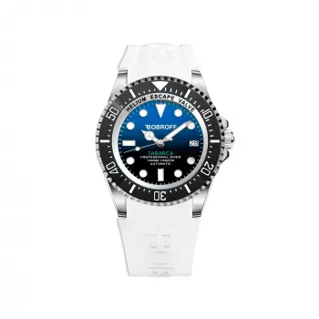 BOBROFF MAN BF0003-BFSTB analoog quartz horloge 42mm edelstaal zwart leer
