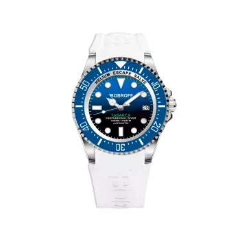 BOBROFF MAN BF0003baBFSTB 42mm quartz analoog horloge zwarte wijzerplaat leren band