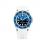 BOBROFF MAN BF0003baBFSTB 42mm analoog kwartshorloge met zwarte wijzerplaat en leren band