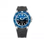 BOBROFF MAN BF0003baBFSTN analoog quartz horloge 42mm roestvrij staal zwarte wijzerplaat leren band