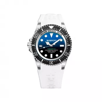BOBROFF MAN BF0003i-BFSTB 42mm heren quartz polshorloge edelstaal zwarte wijzerplaat zilveren band