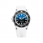 BOBROFF MAN BF0003i-BFSTB 42mm heren quartz polshorloge edelstaal zwarte wijzerplaat zilveren band