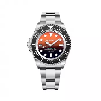 BOBROFF MAN BF0004i 42mm analoog quartz horloge zwarte wijzerplaat lederen band