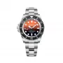 BOBROFF MAN BF0004i 42mm analoog quartz horloge zwarte wijzerplaat lederen band