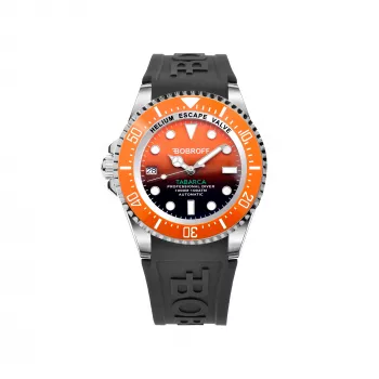 BOBROFF MAN BF0004ibnBFS analoog quartz horloge 42mm roestvrij staal zwarte wijzerplaat echt leren band