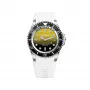 BOBROFF MAN BF0008-BFSTB Analoog quartz horloge 44 mm RVS zwart leer