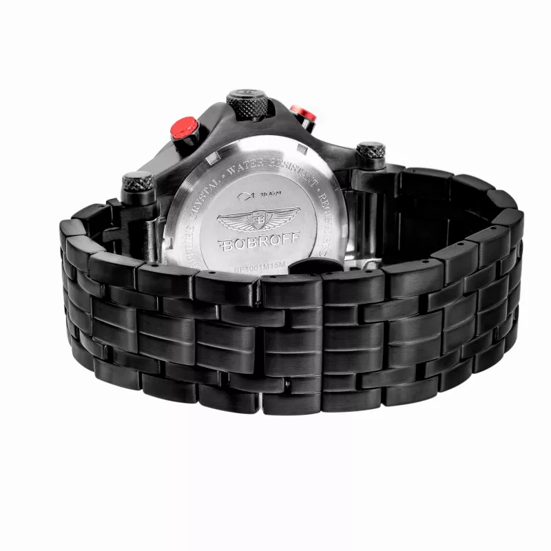 BOBROFF MAN BF1001M41M 44mm roestvrijstaal quartz horloge