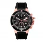 BOBROFF MAN BF1002M15 analoog quartz horloge 43mm zwarte wijzerplaat lederen band