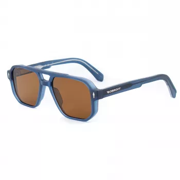 BOBROFF MAN BFG0007-C4 zonnebril - rechthoekig acetaatmontuur met UV400-bescherming - 55/15/143 mm