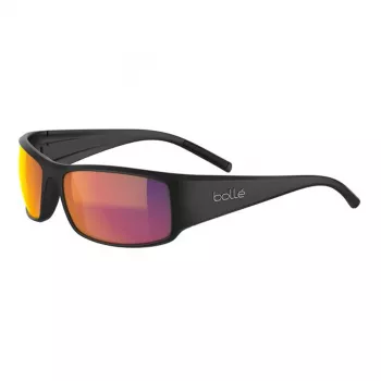 Bolle BS026006 unisex zonnebril - mat zwart montuur, grijze glazen, 63/17/130 mm