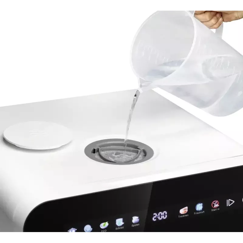 Bomann TSG 5702 tafelvaatwasser wit met 5L watertank, 2 couverts, 6 programma's, energieklasse F