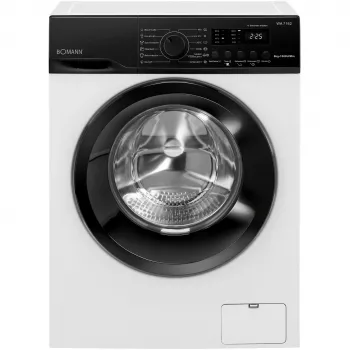 BOMANN WA 7162 voorlader wasmachine, 7 kg, 1400 t/min, wit/zwart