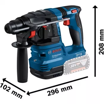 Bosch 18V Professional Set Boormachine GBH 18V-22 + Boorschroefmachine GSR 18V-45 - (blauw/zwart, 2x Li-Ion accu 4,0 Ah, Hamerboor- en bitset, Gereedschapstas) (0615V0003D)
