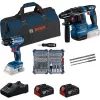 Bosch 18V Professional Set Boorhamer GBH 18V-22 + Boor-/schroefmachine GSR 18V-45 - (blauw/zwart, 2x Li-Ion-accu 4.0Ah, hamerboor en bitset, gereedschapstas) (0615V0003D)