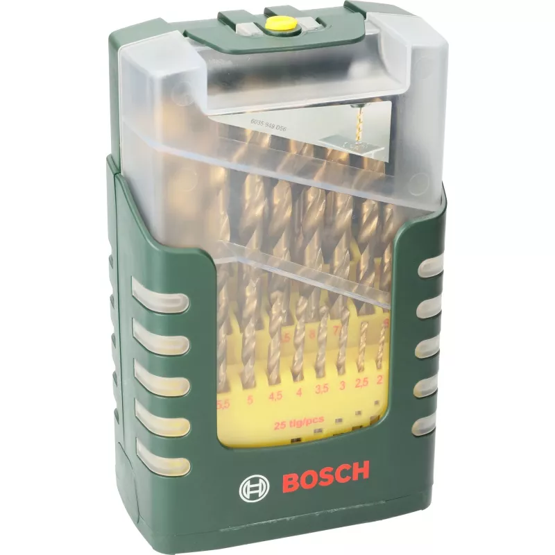 Bosch 2607017154 HSS-spiraalboor set 25-delig TiN-gecoat cilindrische schacht