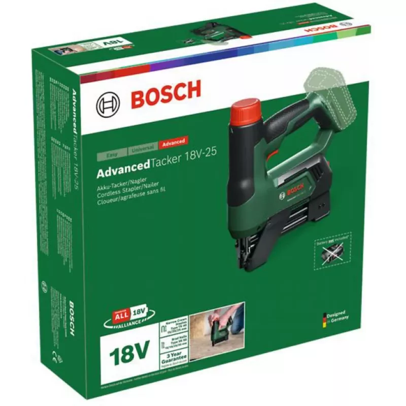 Bosch AdvancedTacker 18V-25 Accutacker/spijkerpistool (Bare Tool) Groen/Zwart