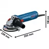 Bosch haakse slijper GWS 12-125 Professional + diamantslijpschijf blauw 1.200 W (06013A6102)