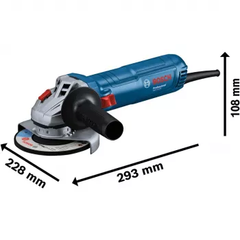 Bosch haakse slijper GWS 12-125 Professional + diamantslijpschijf blauw 1.200 W (06013A6102)