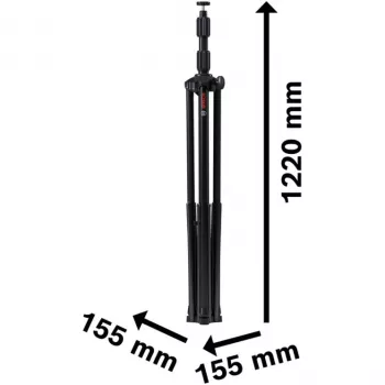 Bosch bouwplaatslampstatief GLT 300-40 Professional (zwart, 5/8 inch schroefdraad M10) 06188000MT