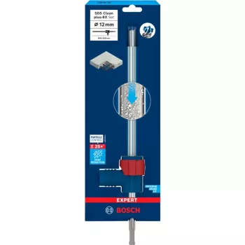 Bosch EXPERT SDS Clean plus-8X hamerboor-set, Ø 12 mm, werklengte 200 mm, zuigboor met afzuigaansluiting