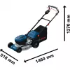 Bosch GRA 18V2-46SP Professional Solo accu-grasmaaier, 36V (2x18V), blauw, zonder accu en oplader
