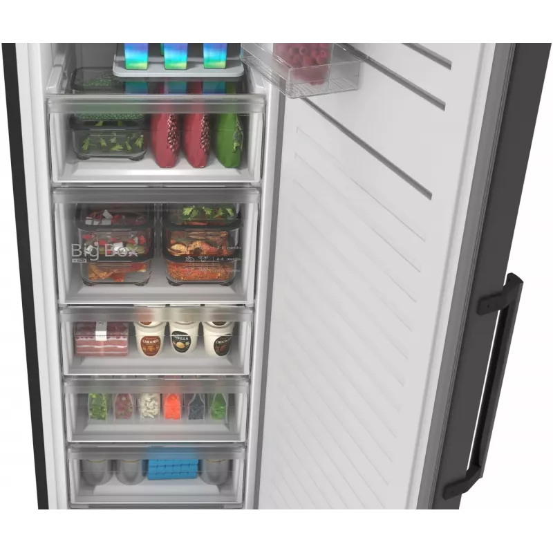 Bosch GSN36VCCG vrijstaande vriezer, NoFrost, 242 L, E energieklasse, inox-look
