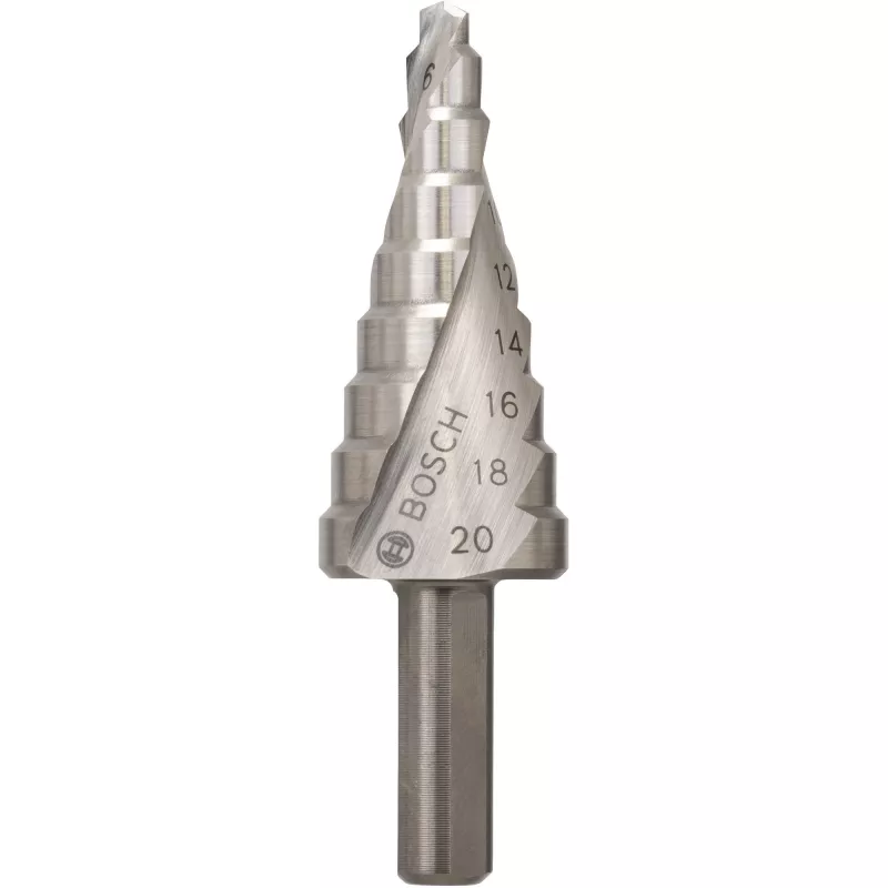 Bosch HSS stappenboor 4-20 mm, 3-vlak schacht, 70,5 mm lengte 2608597519