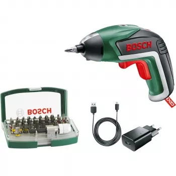 Bosch IXO 5 Accuschroevendraaier met 32-delige bitset, 3,6V Li-Ion 1,5Ah, Groen/Zwart