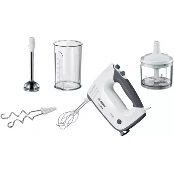 Bosch MFQ37480 ErgoMixx handmixer, 750 W, wit/grijs
