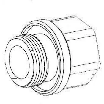 Bosch MIC Series M25 naar 3/4 inch NPT kabelgoot-adapter (MIC-M25XNPT34)