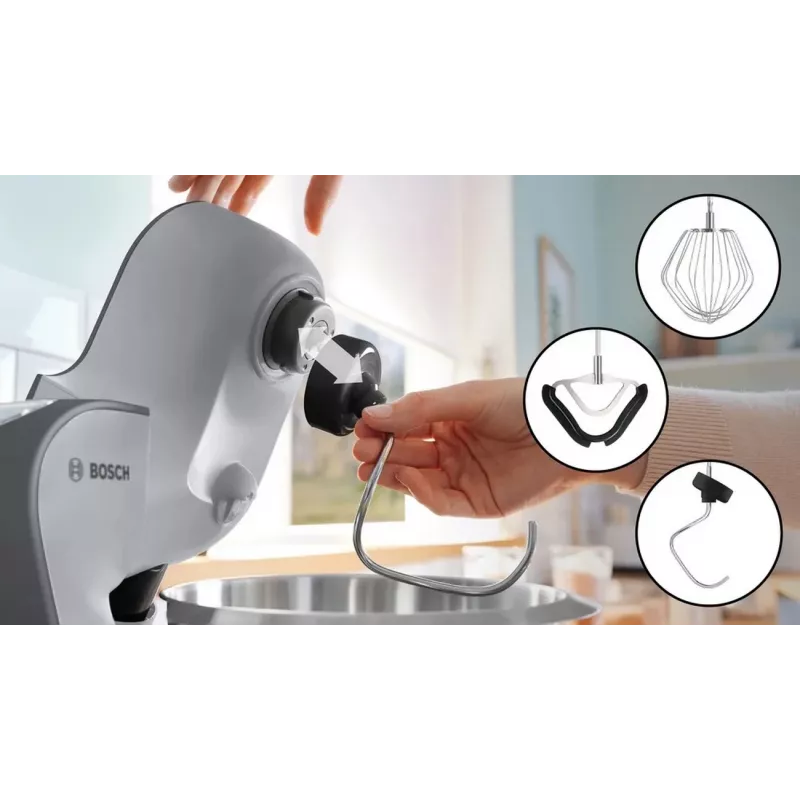 Bosch MUM58359 keukenmachine robijnrood/zilver 1000W 3,9L RVS-kom