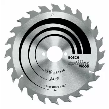 Bosch Optiline Wood cirkelzaagblad 190mm x 30mm x 24T