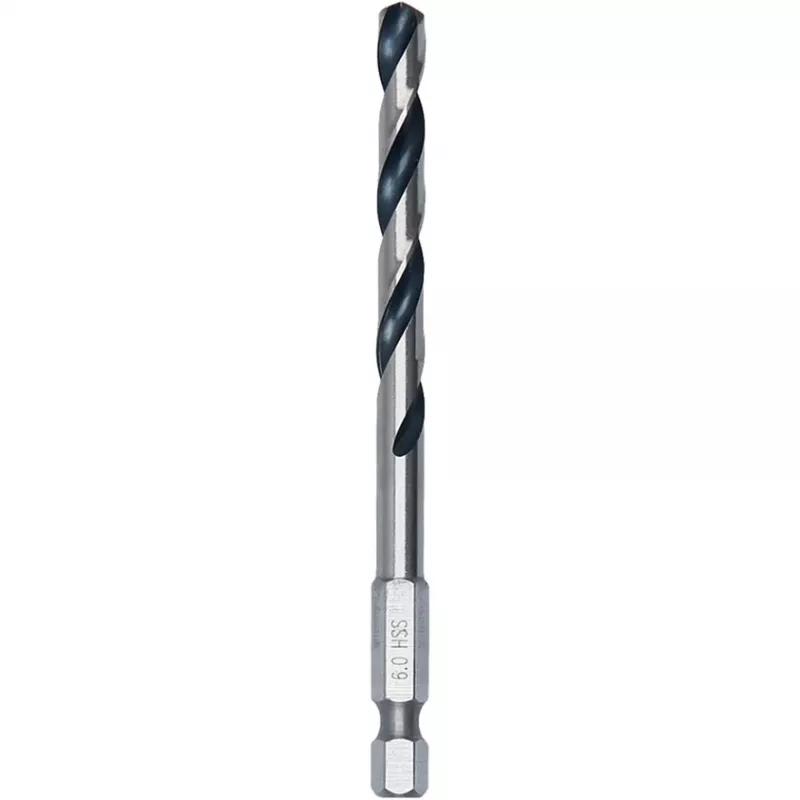 Bosch PowerTools HSS PointTeQ Hex spiraalboor, 6 mm, 10 stuks, werklengte 57 mm