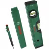 Bosch PowerTools markeringsset, 3-delig (groen/zwart) – dieptemarkeerder, universele marker & timmermanspotlood