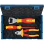 Bosch PRO 3-delige handgereedschapsset in L-BOXX Mini (combinatietang, waterpomptang, universeel mes) blauw
